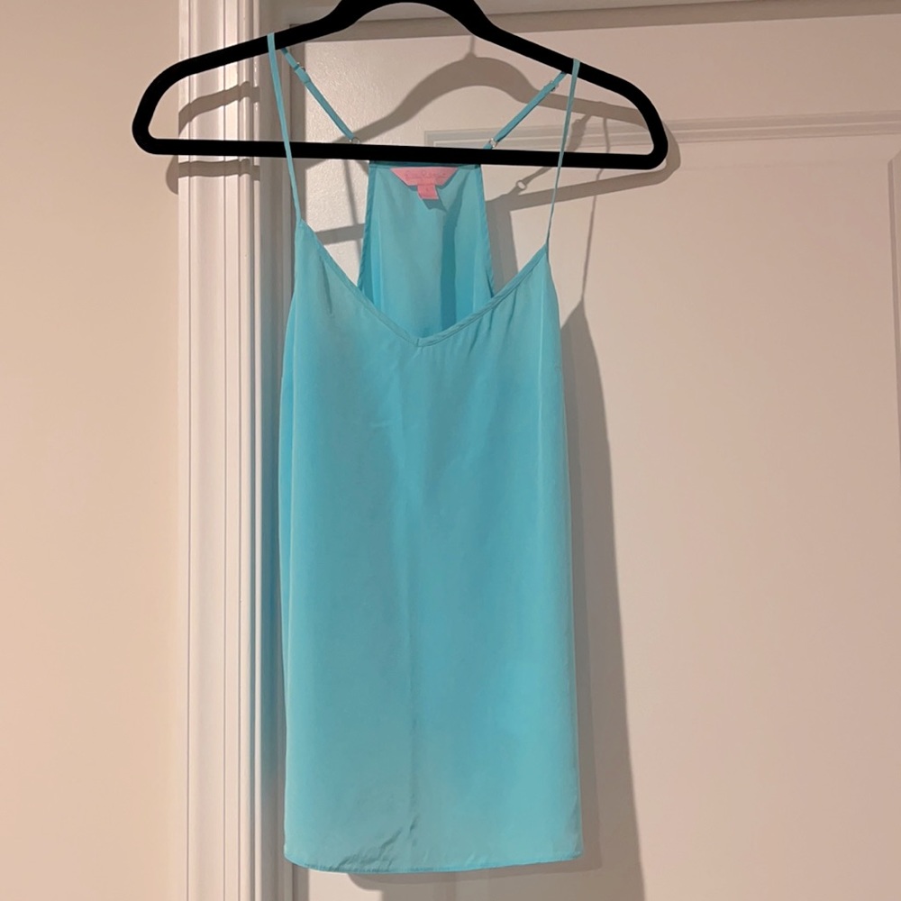 EUC Lilly Pulitzer Dusk Racer Back Silk Tank Top
